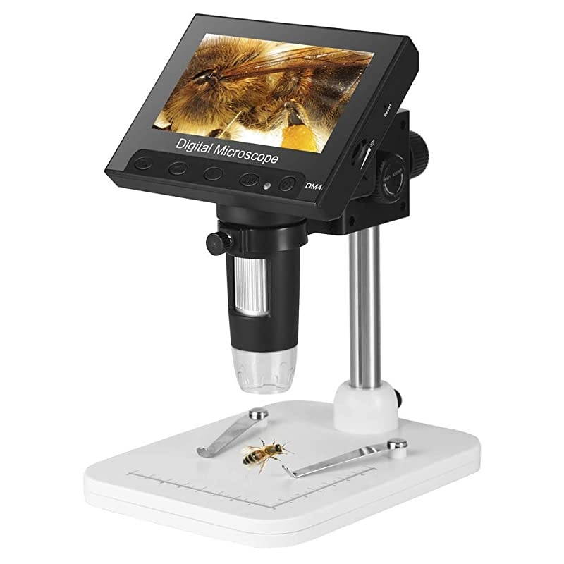 Microscope 43quot LED Screen Display 720P 10X1000X Magnification Zoom Camera Video Recorder for Phone Repair Soldering Tool Jewelry Appraisal Biologic