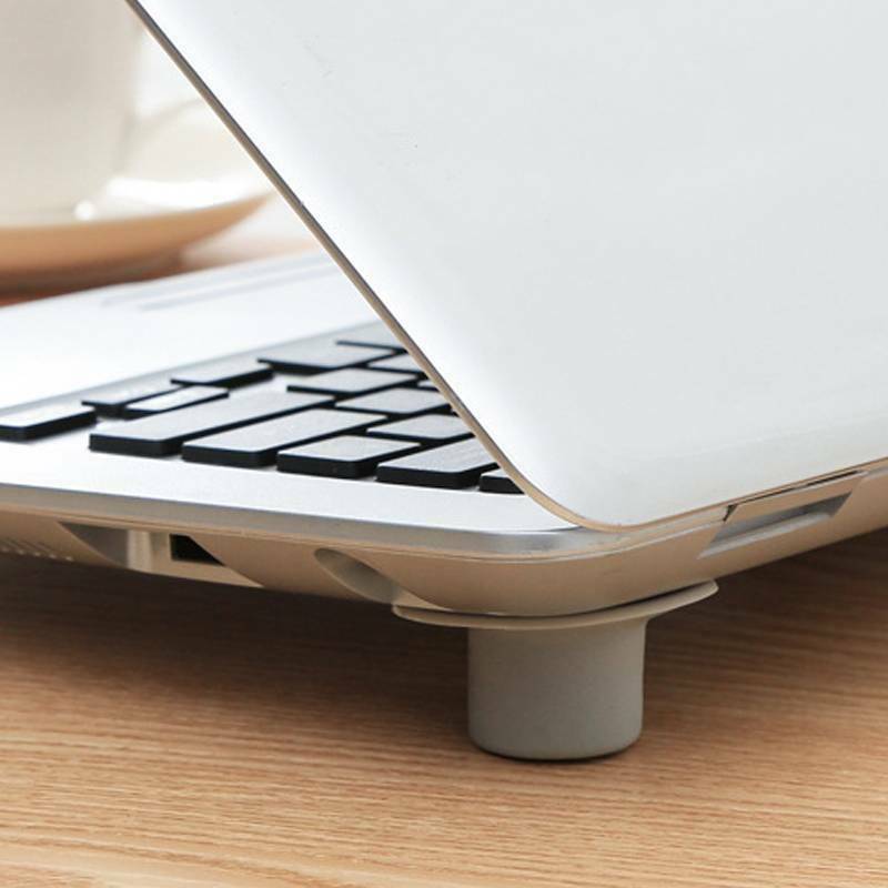 2Pairs Laptop Cooling Foot Pad Suction Cup Cooling Non Slip Skidproof Corner Pad Computer Stand Heat Reduction Support Pad Holder for Notebook,iPad,Laptop (2Pcs Large + 2Pcs Small)