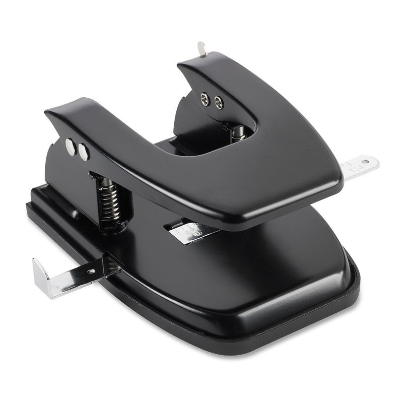 Business Source Heavy-duty 3-hole Punch - Black