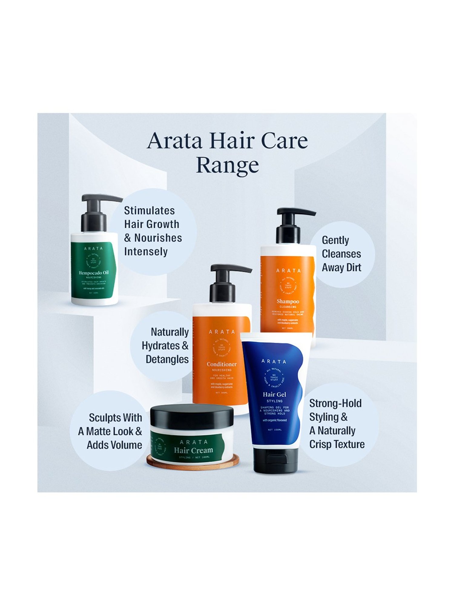 Arata Natural Styling & Hold Hair Cream - 100 gm