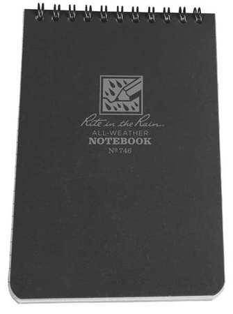 RITE IN THE RAIN 746 All Weather Spiral Notebook,Uni,4in.x6in