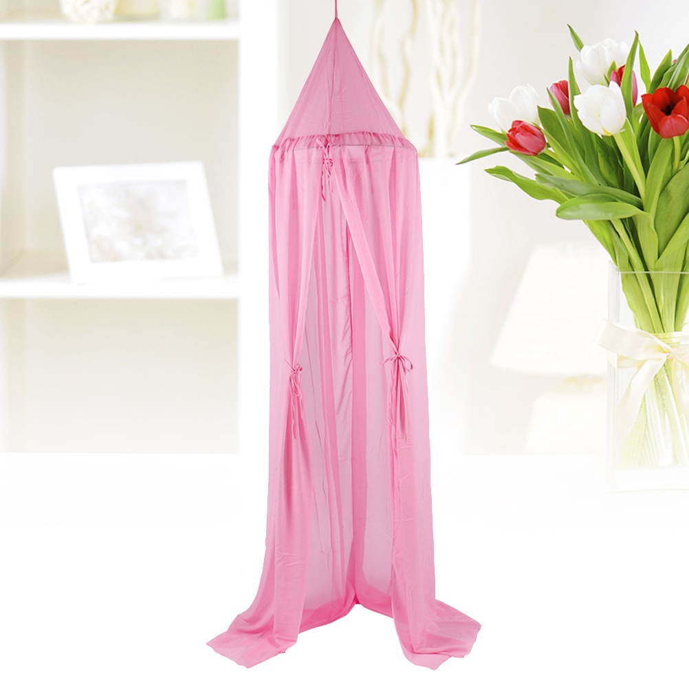 Mosquito Net Canopy Round Dome Bed Curtain Durable Mosquito Net Toddler Crib Netting for Beds Cradles(Grey)