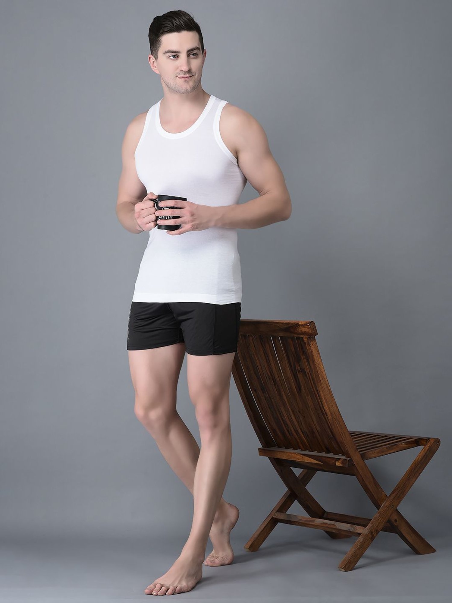 Bodycare Anthra Melange Regular Fit Thermal Top