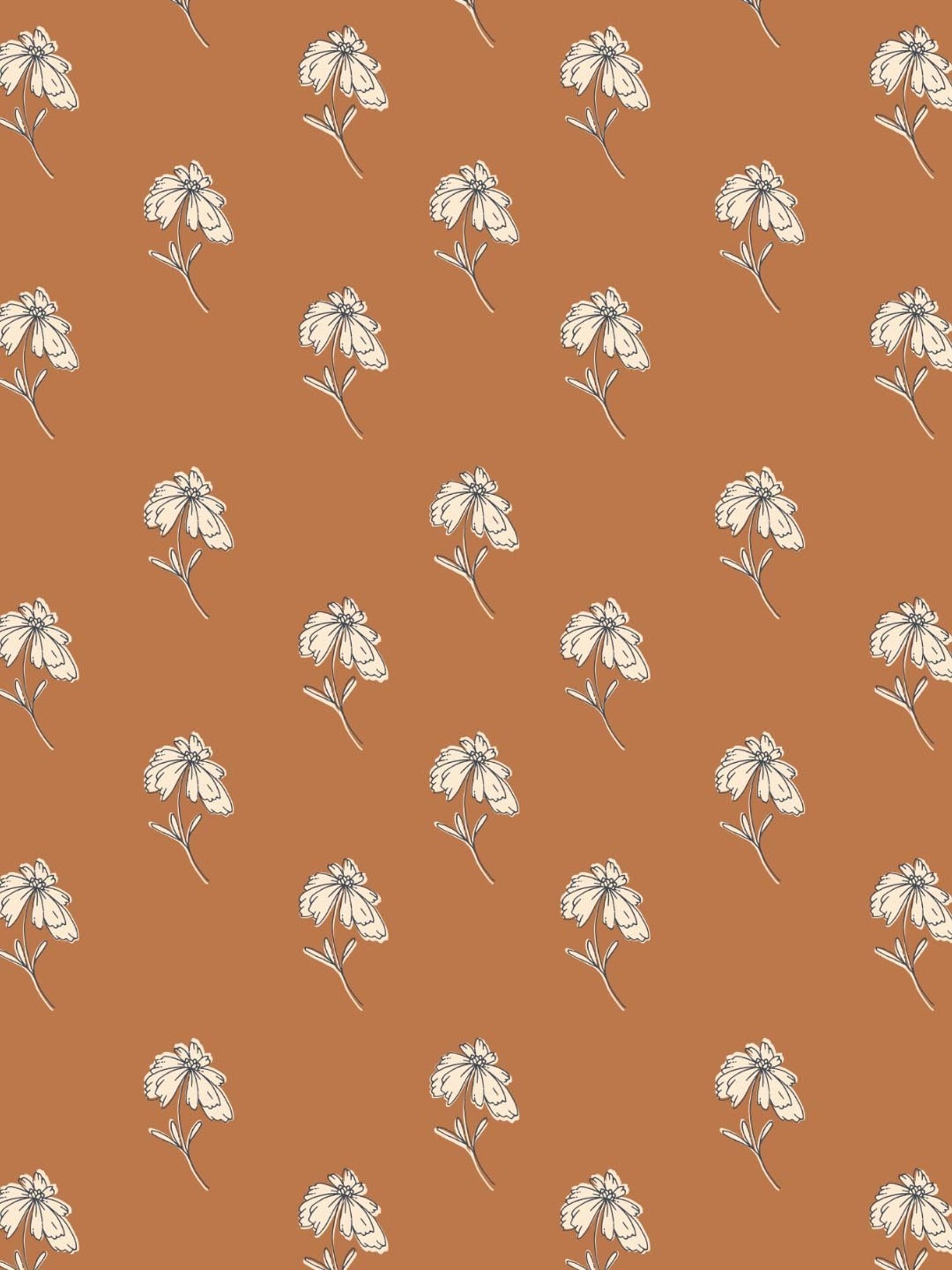 SPACES DRAPE STORY Boho Floral Brown Polyester 5 ft Sheer Window Curtains - Set of 2