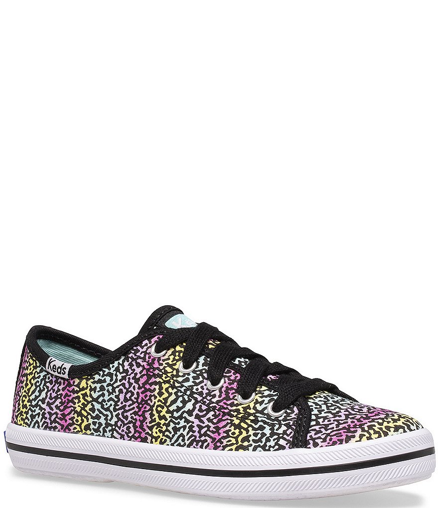 Keds Girl's Kickstart Notebook Print Rainbow Lace-Up Sneakers (Toddler)