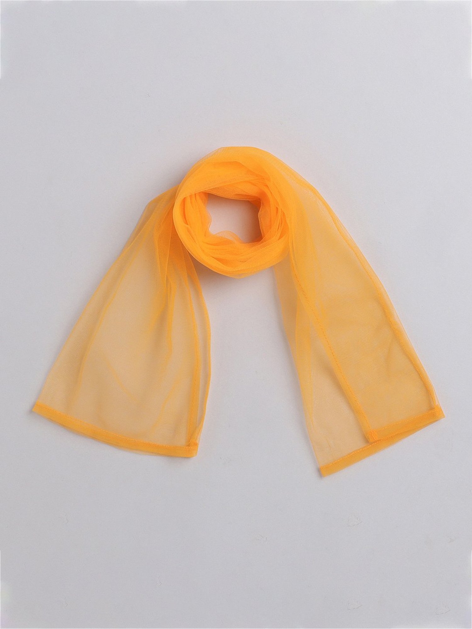 Many Frocks Kids White & Orange Shimmer Lehenga, Choli with Dupatta