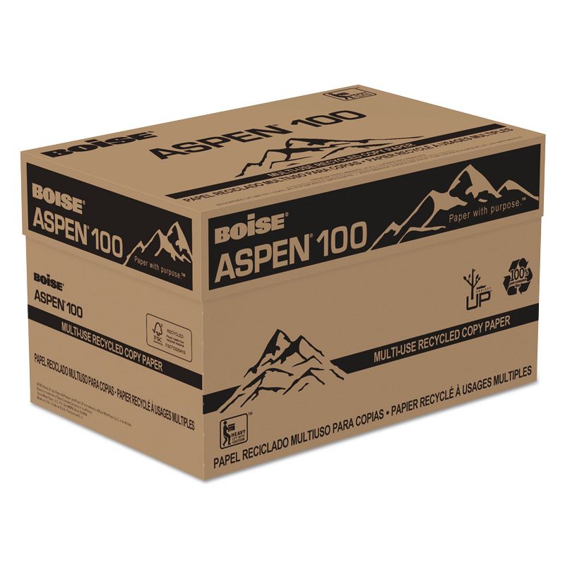 Boise ASPEN 100% Multi-Use Recycled Paper 92 Bright 20lb 11 x 17 White 2500/CT 054925