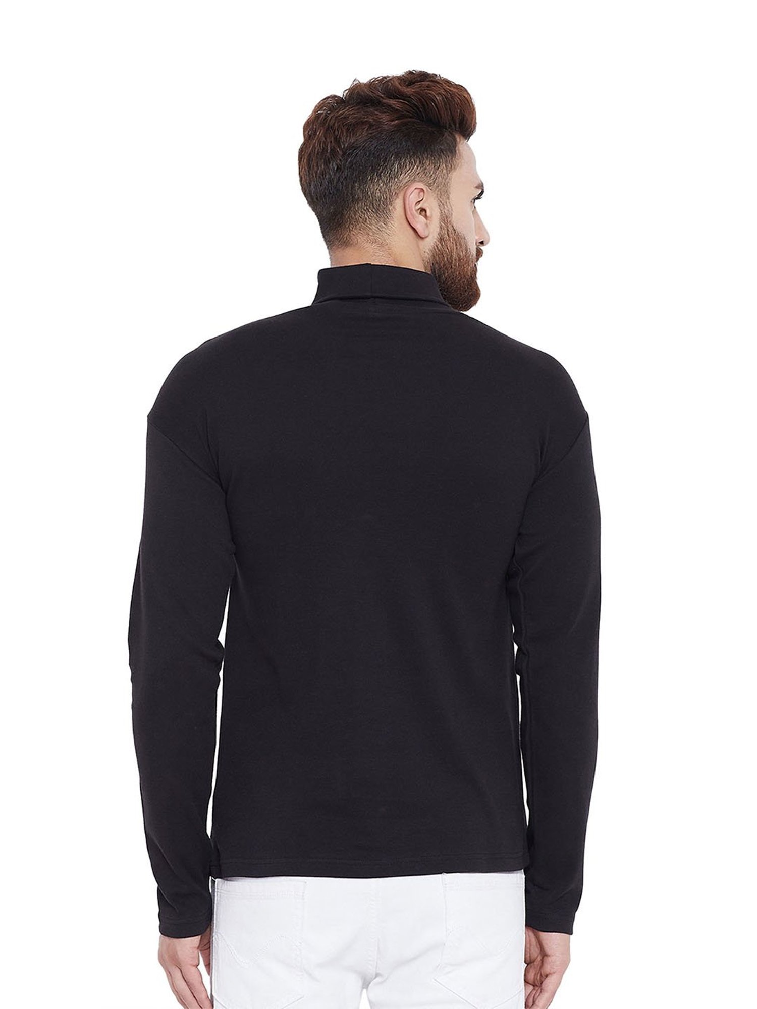 Hypernation Black High Neck T-Shirt