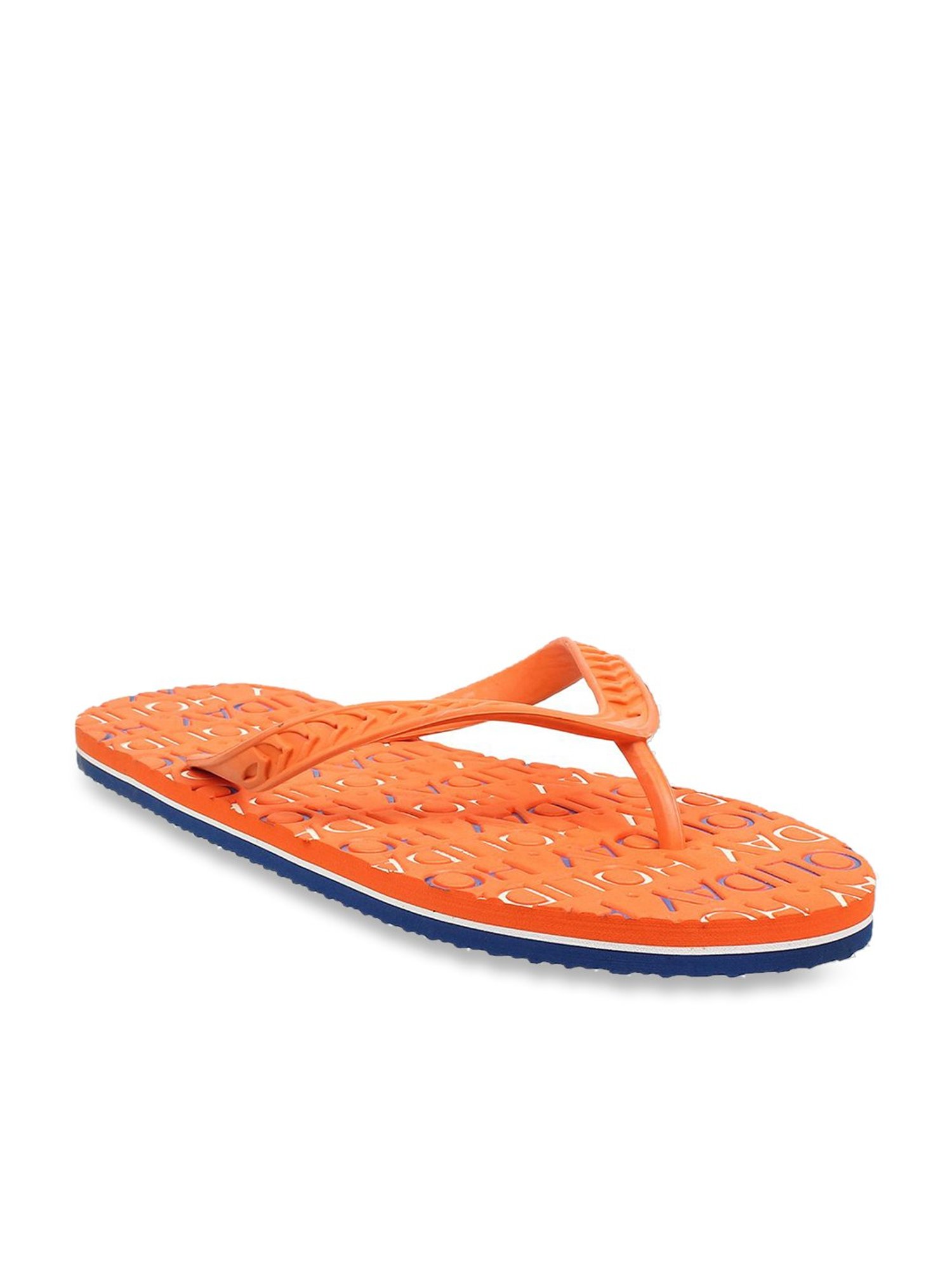 United Colors of Benetton Orange & Navy Flip Flops