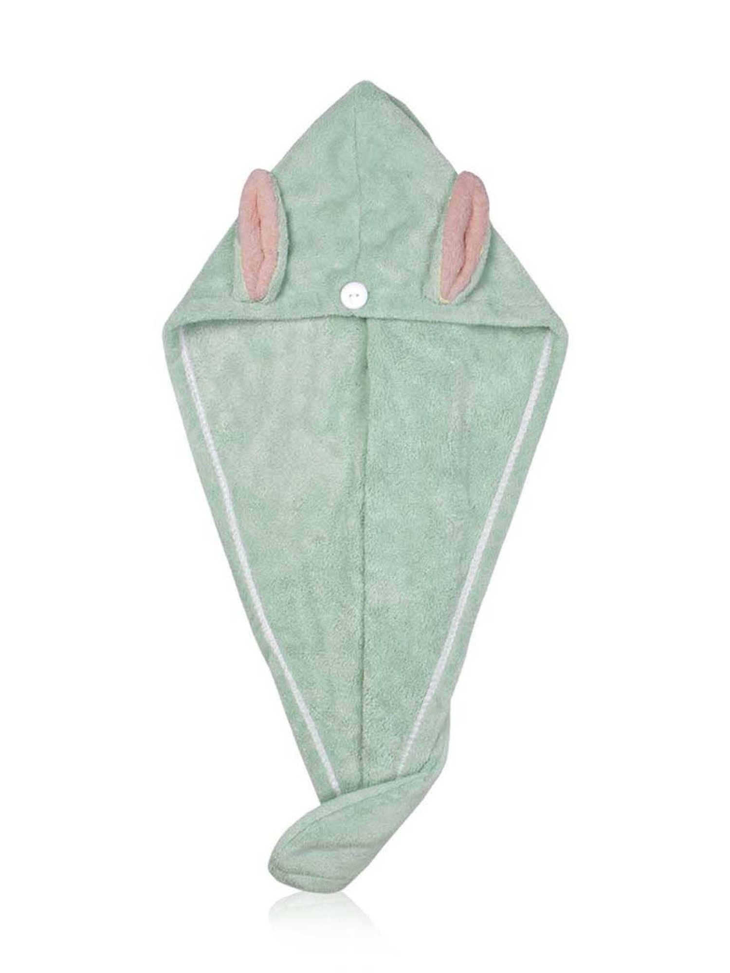 Streak Street Microfiber Hair Wrap Towel Mint Bunny
