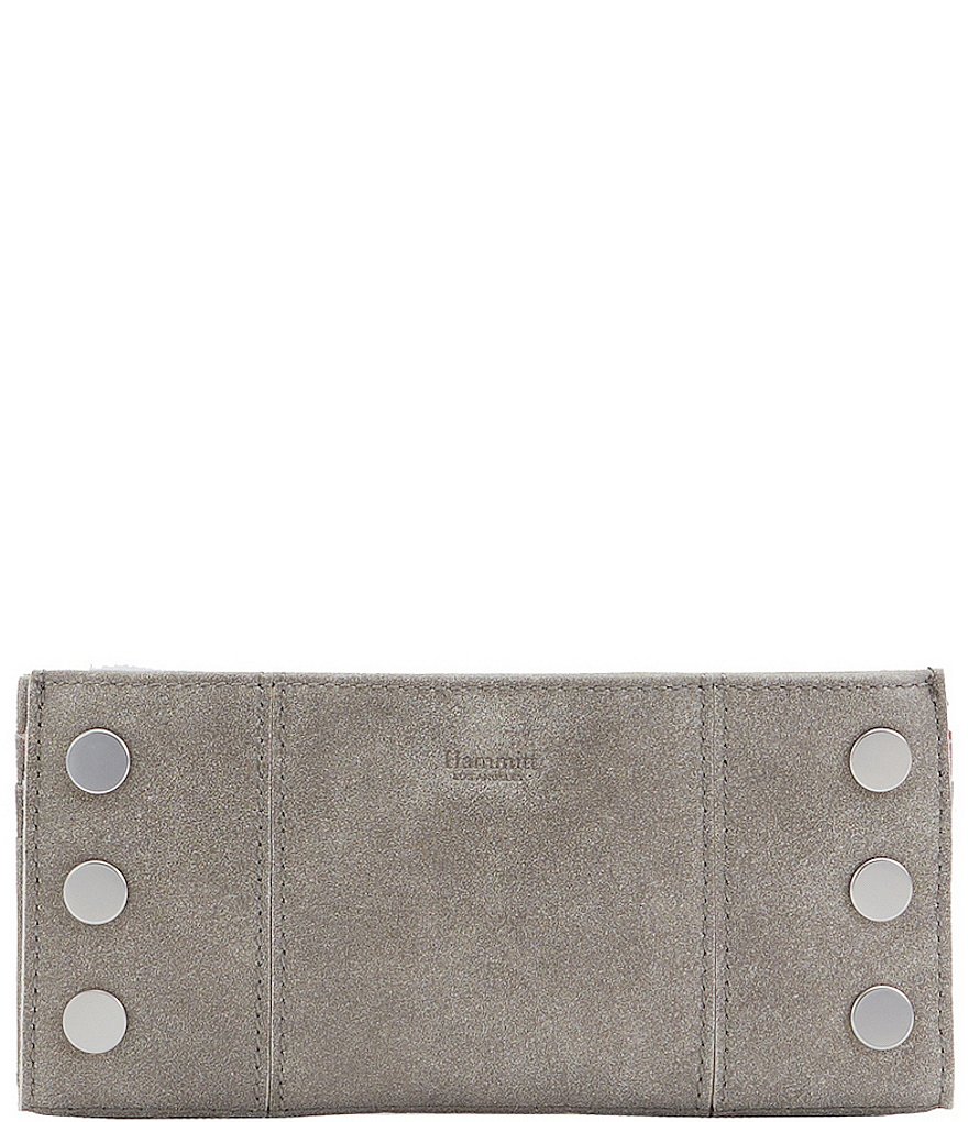 Hammitt 110 North Suede Brushed Leather Slim Wallet