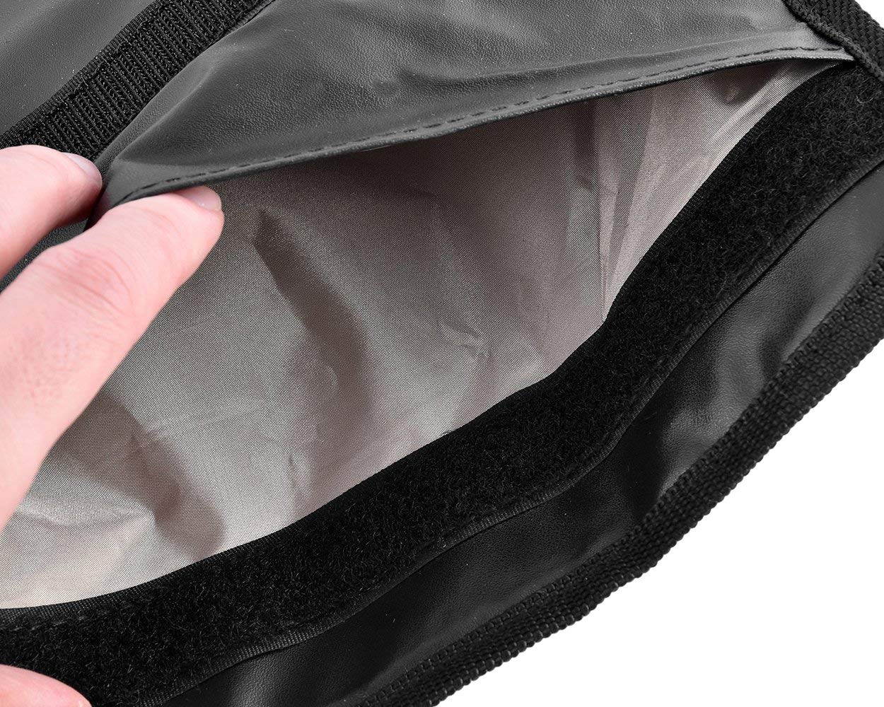 Toptekts D102 Faraday bag Simple PU Leather Protective Anti-tracking Anti-spying GPS Rfid Signal Blocking Blocker Pouch Bag Sleeve Case Cover for 7-10 inches Tablets