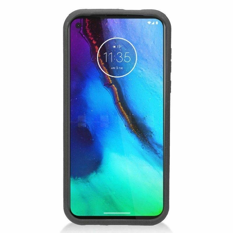 For  Moto G Stylus Blue Black Hard TPU Hybrid Brushed Case