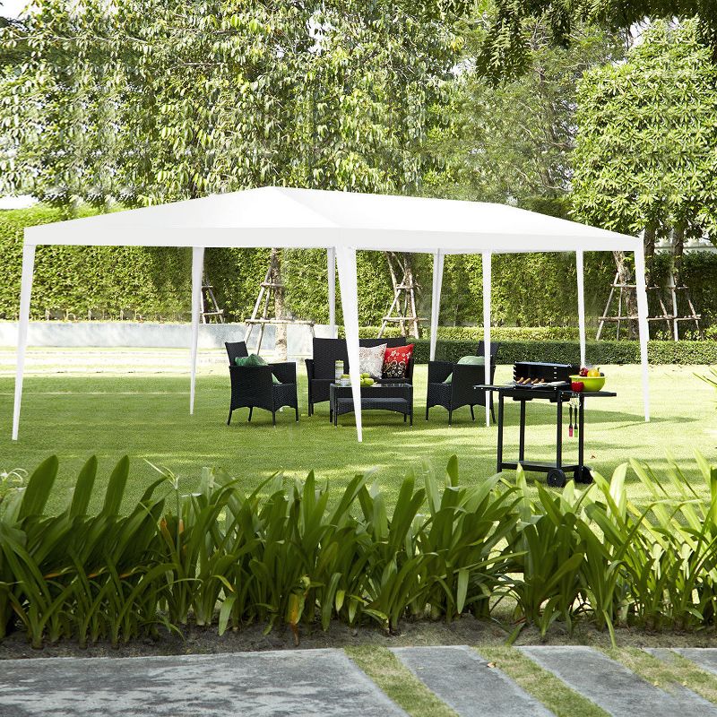 Caravan Canopy Domain 10 x 20 Foot Straight Leg Instant Canopy Tent Set, Black
