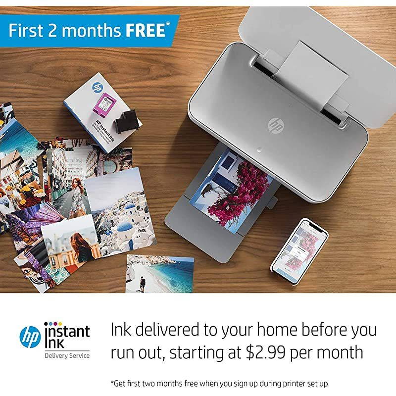 Tango X Smart Wireless Printer with Indigo Linen cover &ndash; Mobile Remote Print, Scan, Copy,  Instant Ink (3DP64A)