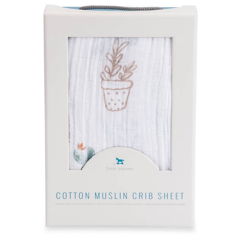 Little Unicorn Cotton Muslin Fitted Crib Sheet - Prickle Pots