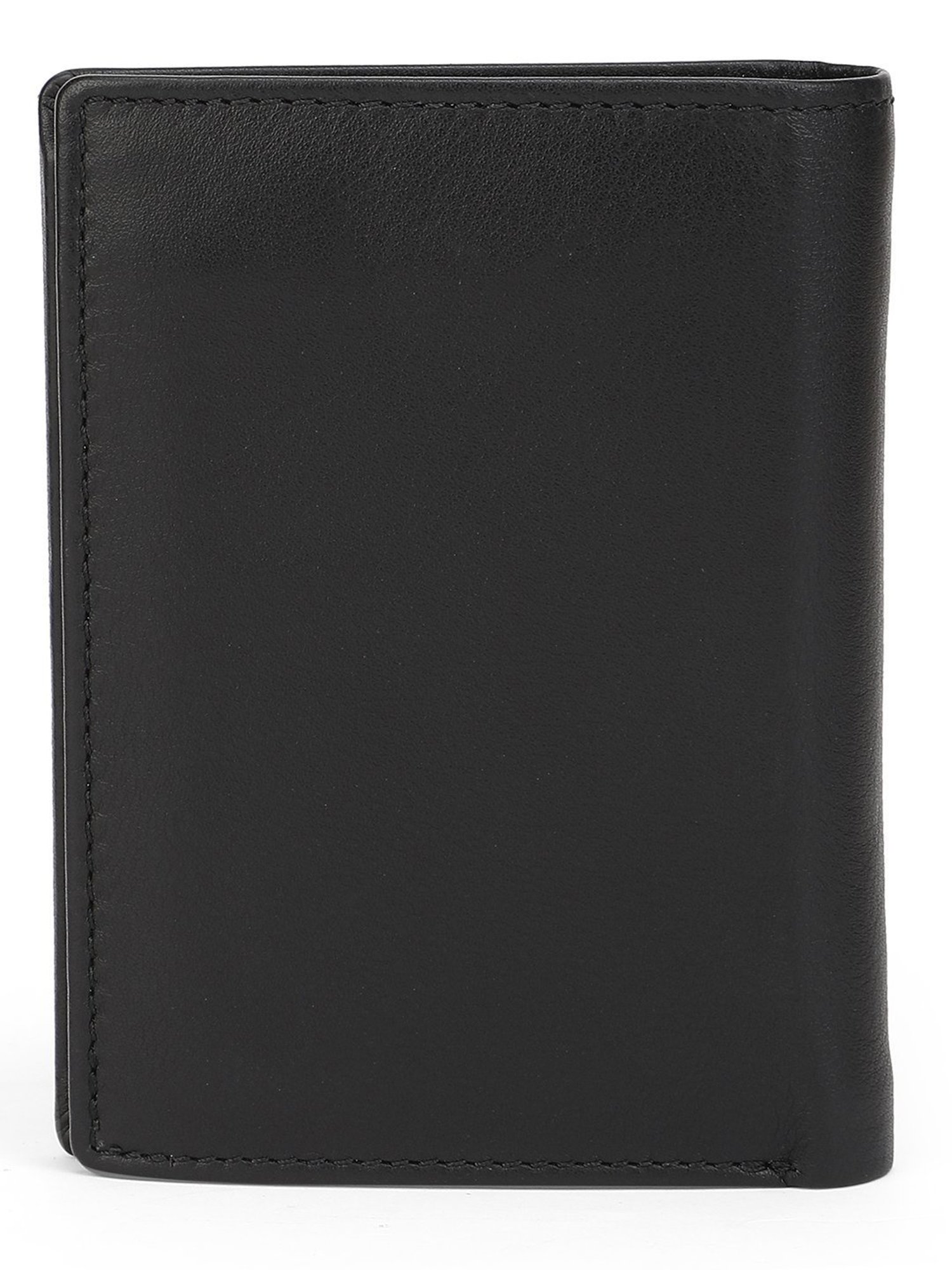 PERQUISITE Black Casual Leather Bi-Fold Wallet for men