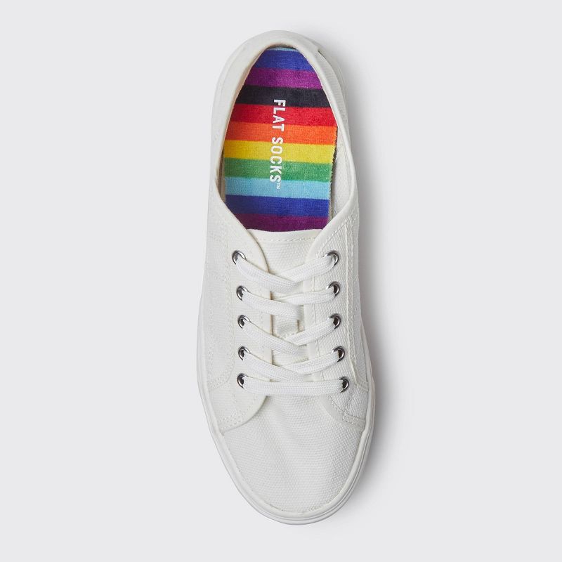 FLAT SOCKS Terry No Show Cushioned Socks - Rainbow