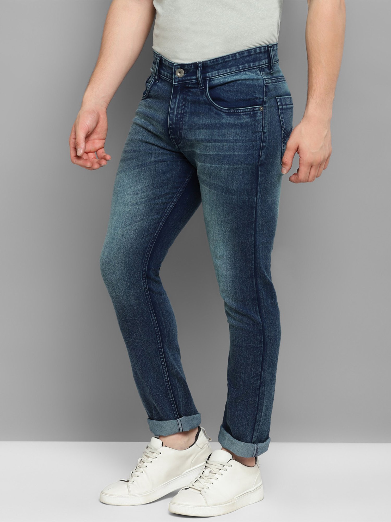 Allen cooper Blue Regular Fit Jeans