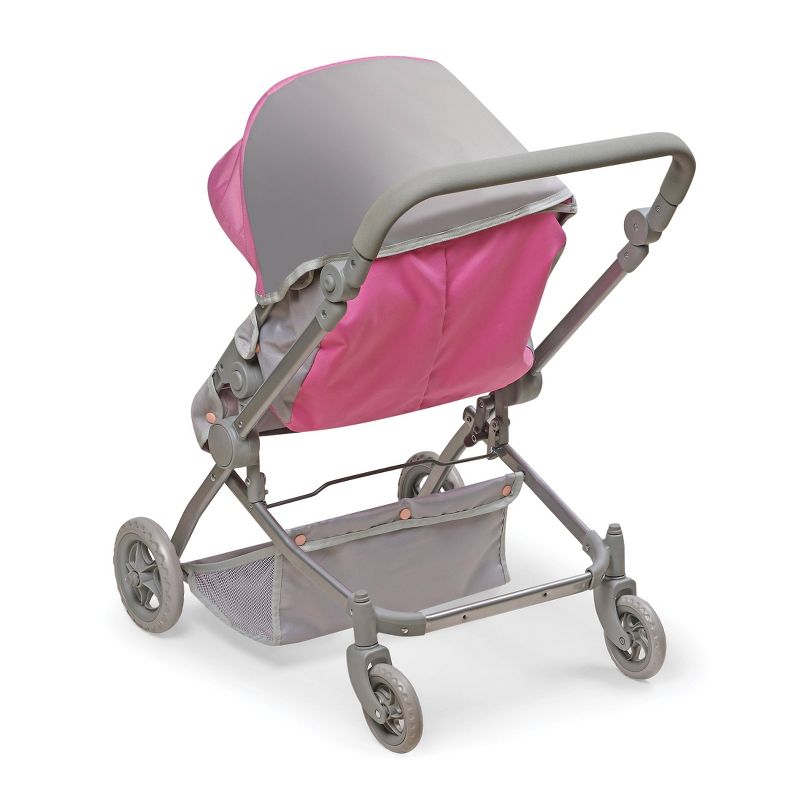 Voyage Twin Carriage Doll Stroller - Gray/Pink