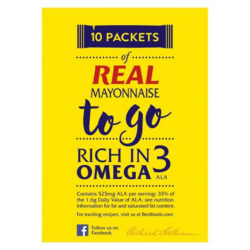 Best Foods To Go Packets Real Mayonnaise - 10ct