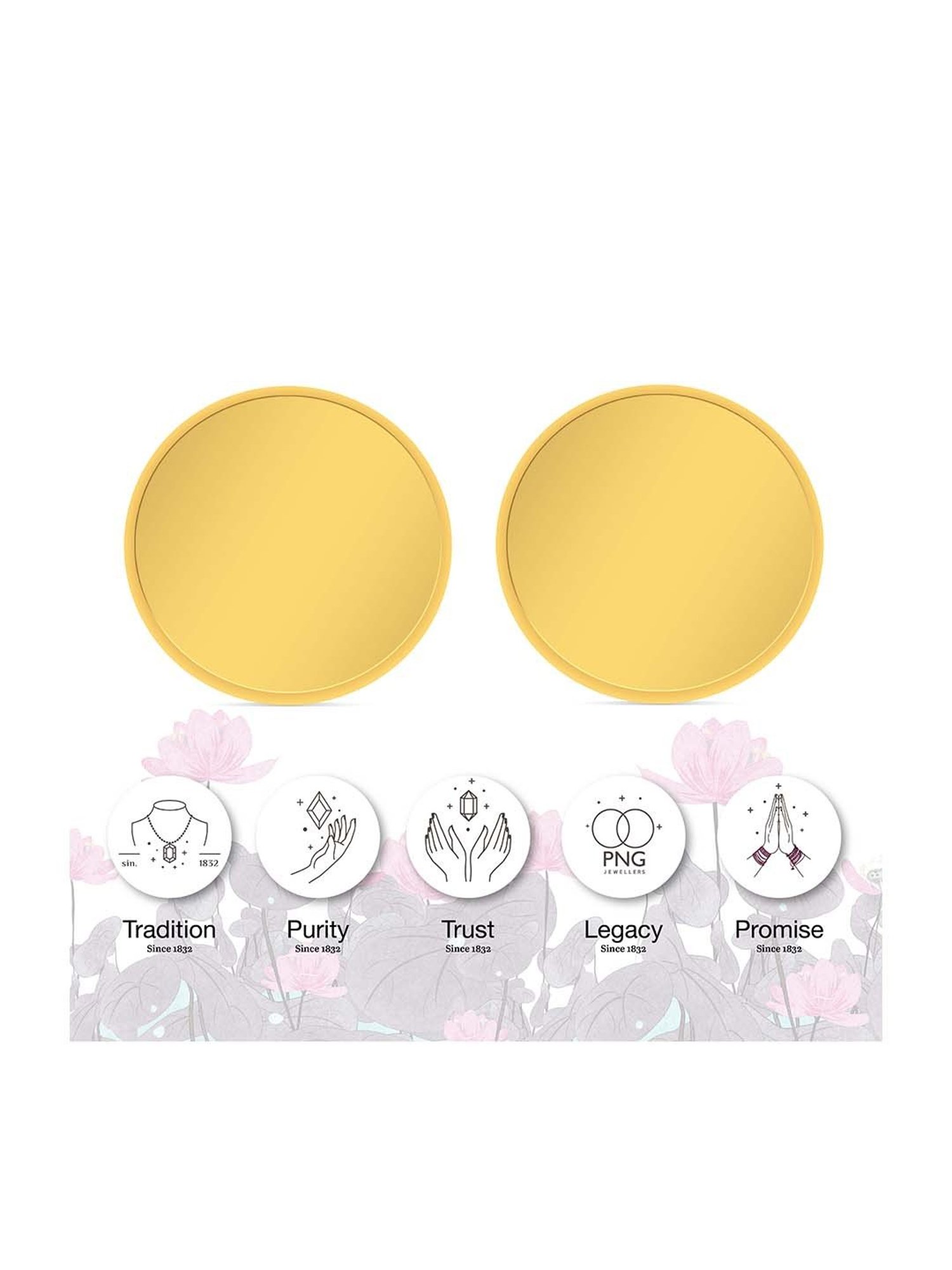 P.N.Gadgil Jewellers 24k (995) 5gm Plain Yellow Gold Coin