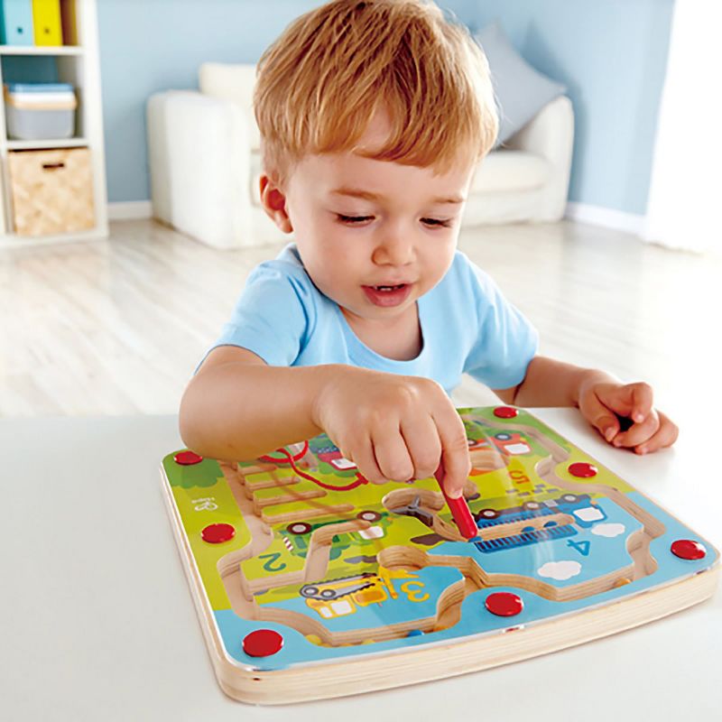 HAPE Wooden Construction and Number Magnetic Maze