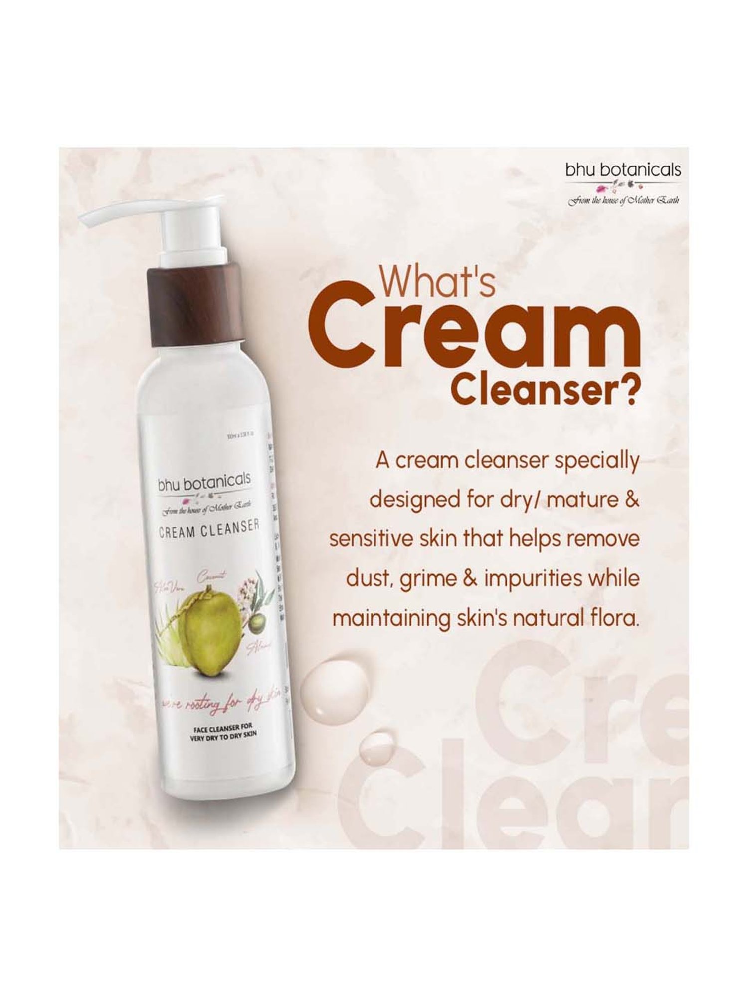bhu botanicals Cream Cleanser - 100 ml