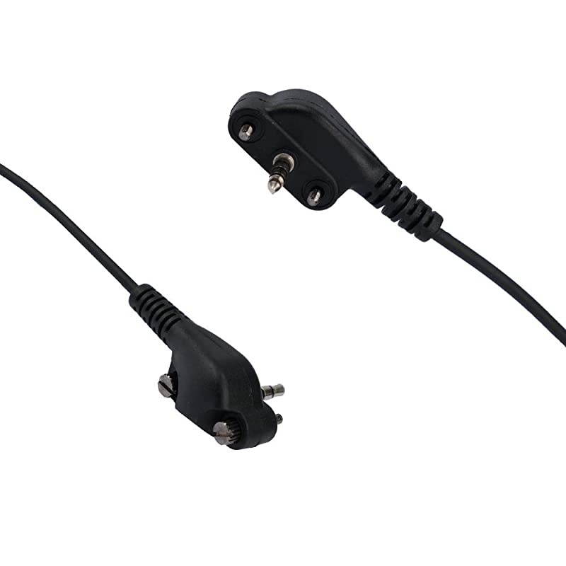 2 Wire Surveillance Kit Covert Acoustic Tube Bodyguard Earpiece Headset Ptt Mic for Yaesu Vertex Standard VX261 VX230 VX231 VX298 VX350 VX351 VX180 EVX531 2 Way Radio Walkie Talkie by