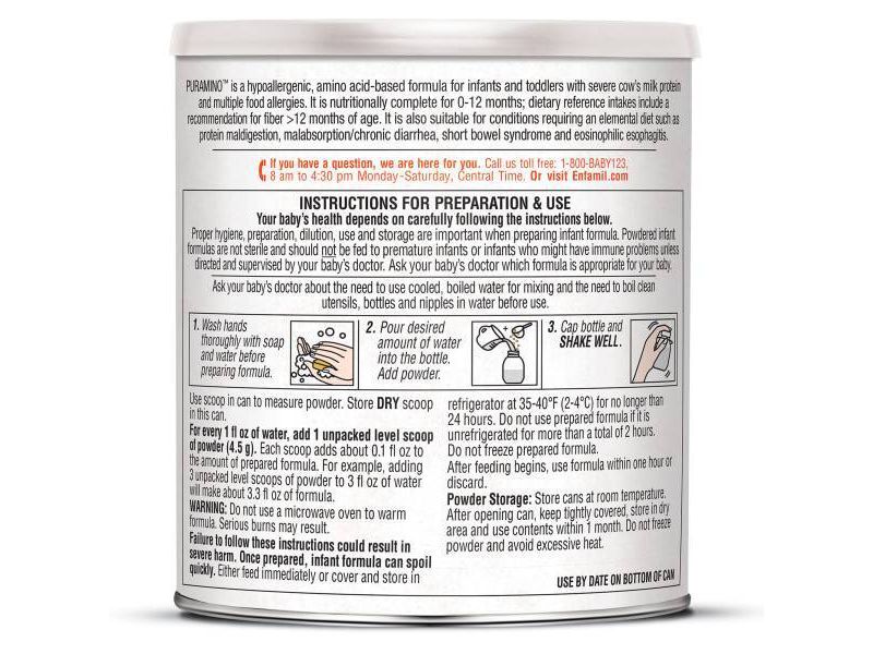 Enfamil PurAmino DHA and ARA Hypoallergenic Powder with Iron Formula - 4ct/14.1oz Each