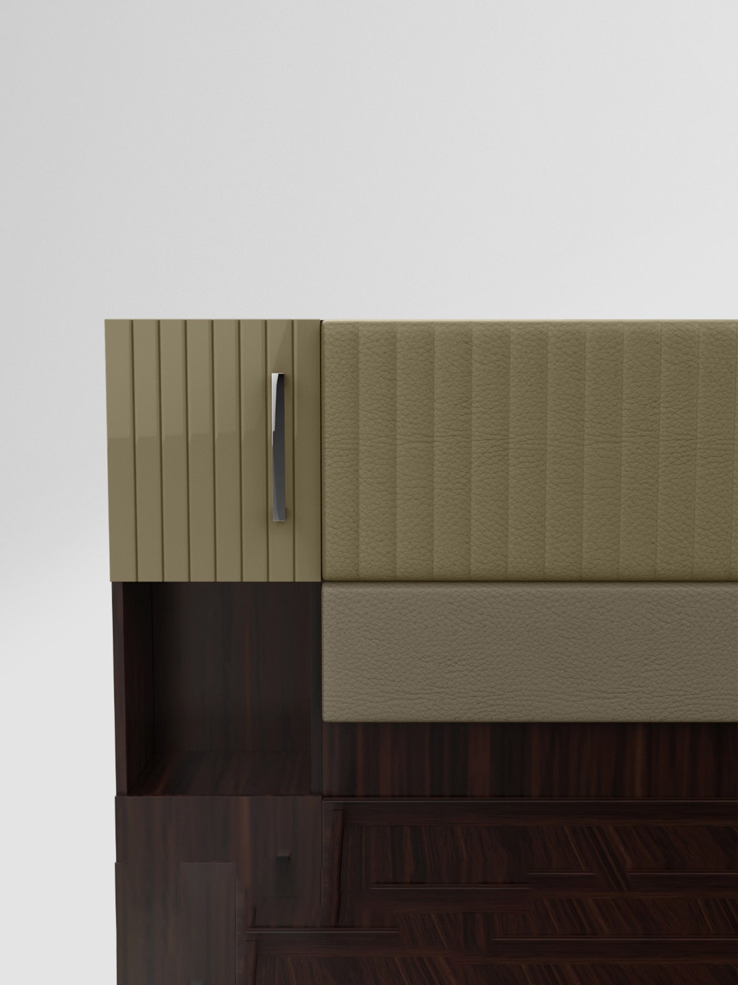 Nilkamal Riva Black Engineered Wood King Size Bed with Storage