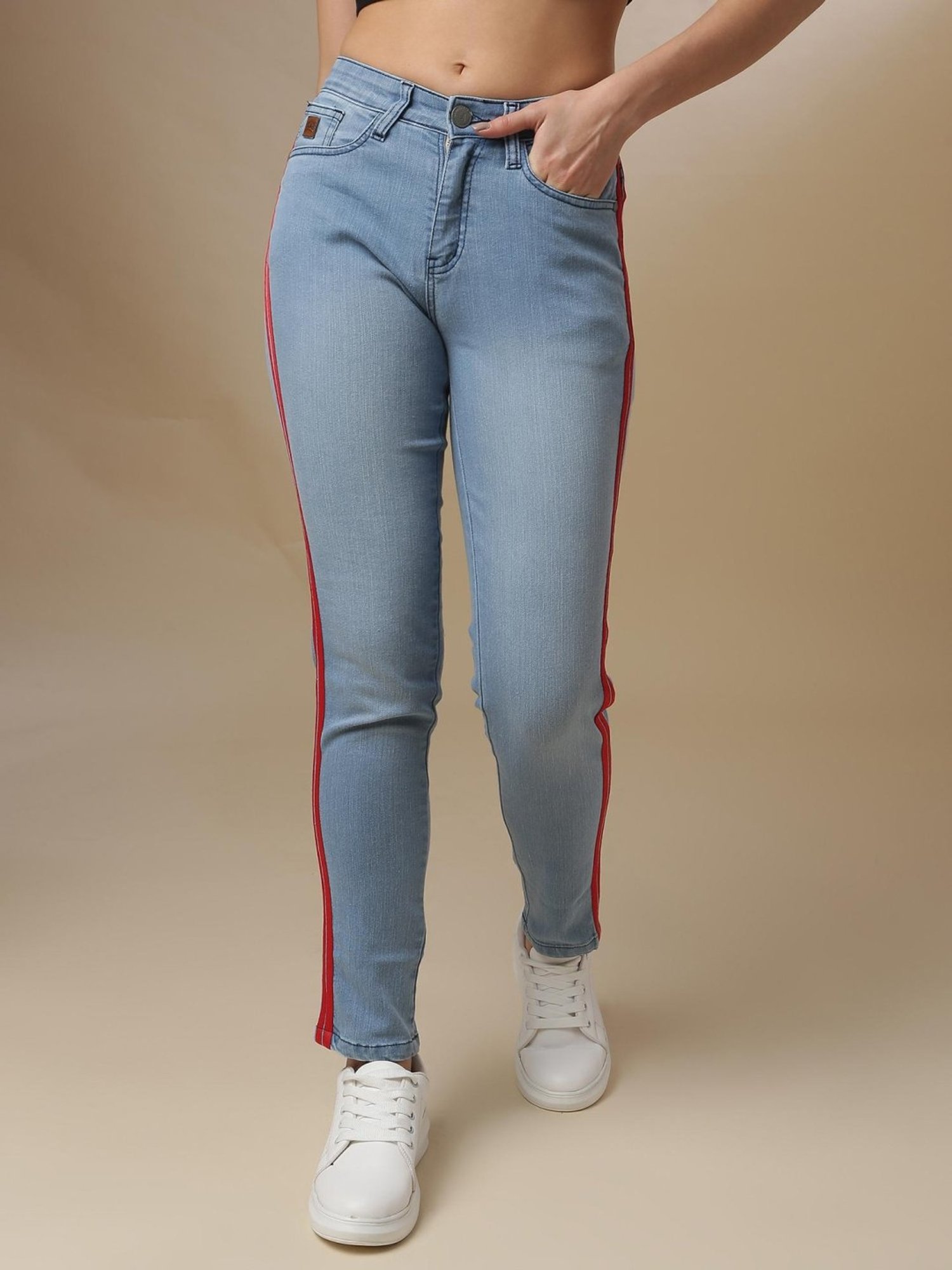 Campus Sutra Light Blue Slim FIt Jeans