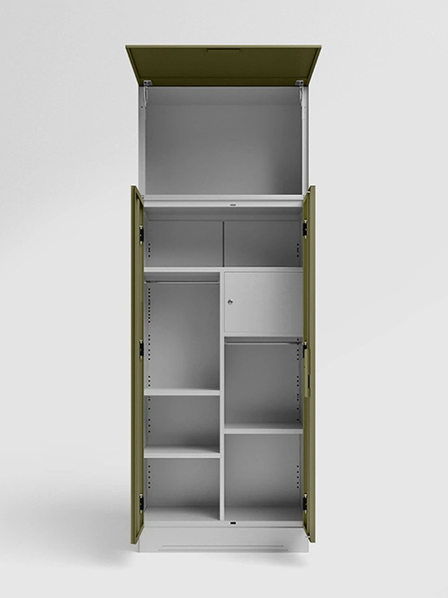 Godrej Interio Ewa Brown Engineered Wood 4 Door Wardrobe