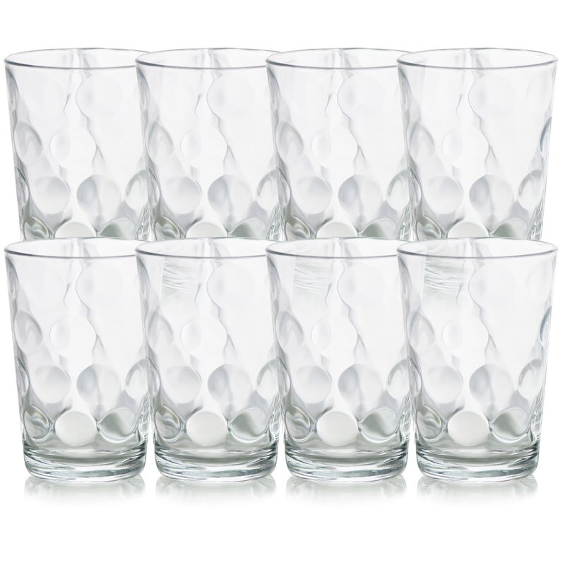 Pasabahce Space 8 Piece 7oz. Glass Juice Tumbler Cup Set
