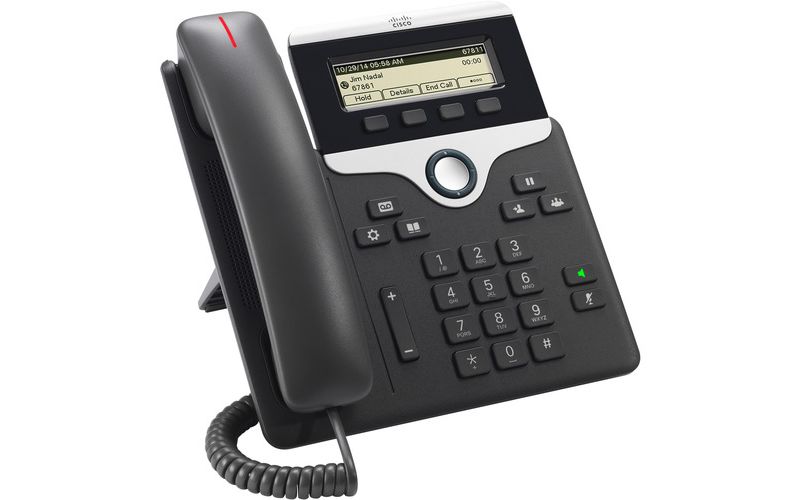 Cisco 7811 IP Phone - Wall Mountable - Charcoal - 1 x Total Line - VoIP - Caller ID - Speakerphone - 2 x Network (RJ-45) - PoE Ports - Monochrome