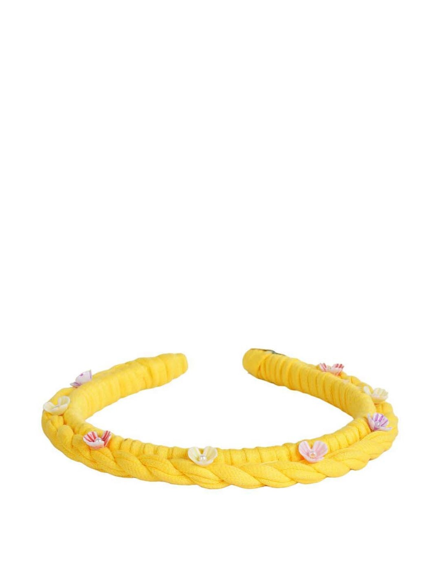 Choko Yellow Embellished Hair Band
