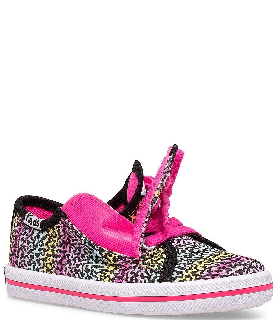 Keds Girls' Kickstart Jr Notebook Print Rainbow Sneakers (Infant)