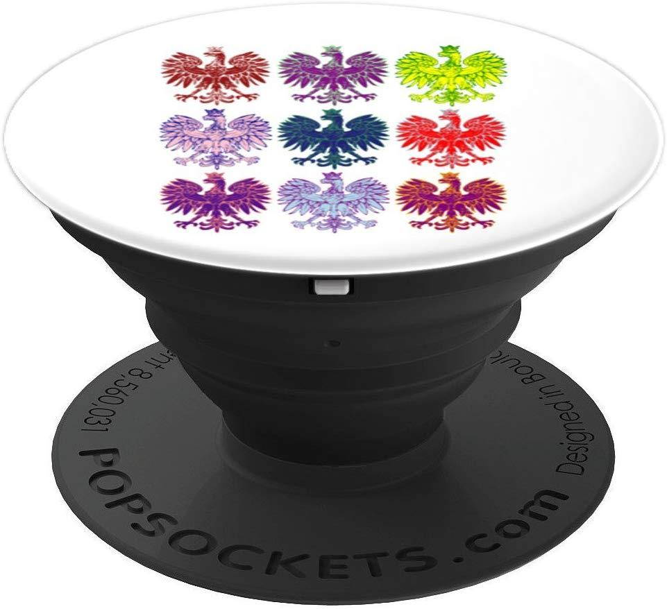 Dyngus Day Polish Pride Poland Eagle Pattern Print Falcon PopSockets Grip and Stand for Phones and Tablets