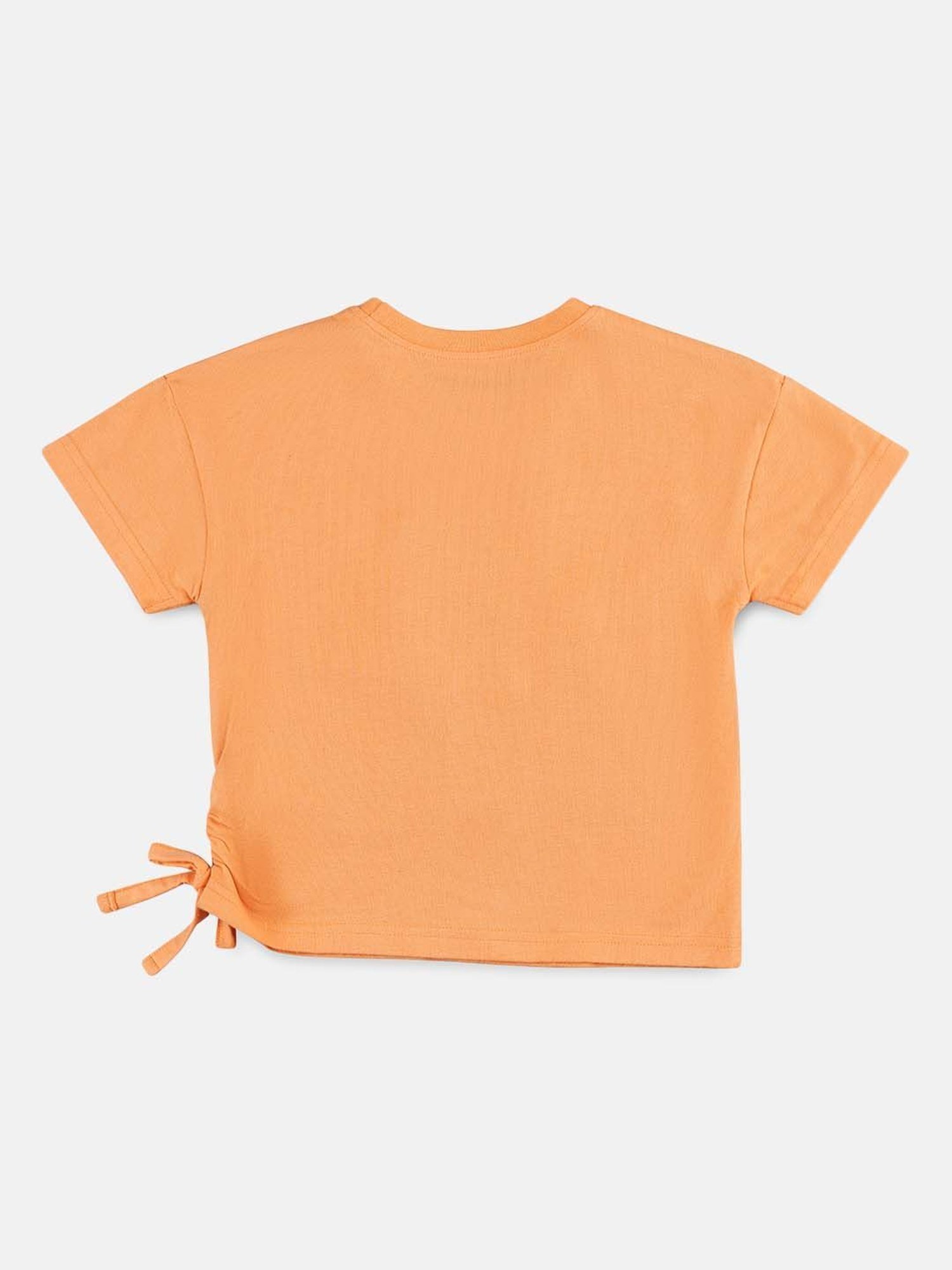 Angel & Rocket Kids Orange Printed T-Shirt