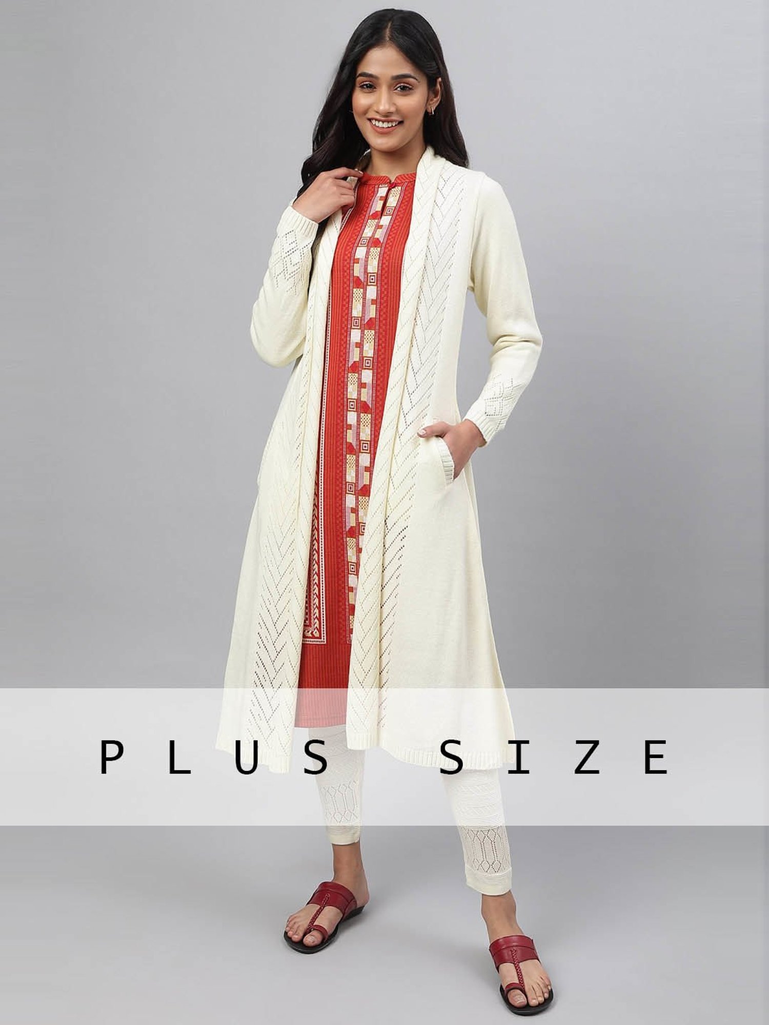 Aurelia White Regular Fit Cardigan