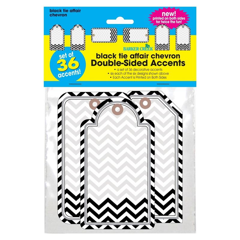 Barker Creek Bulletin Board Double-Sided Accents - Chevron Tags