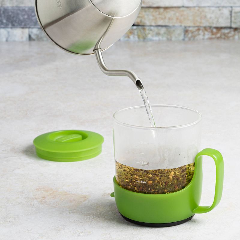 Primula 3-Cup Addison Glass Tea Steeper - Green