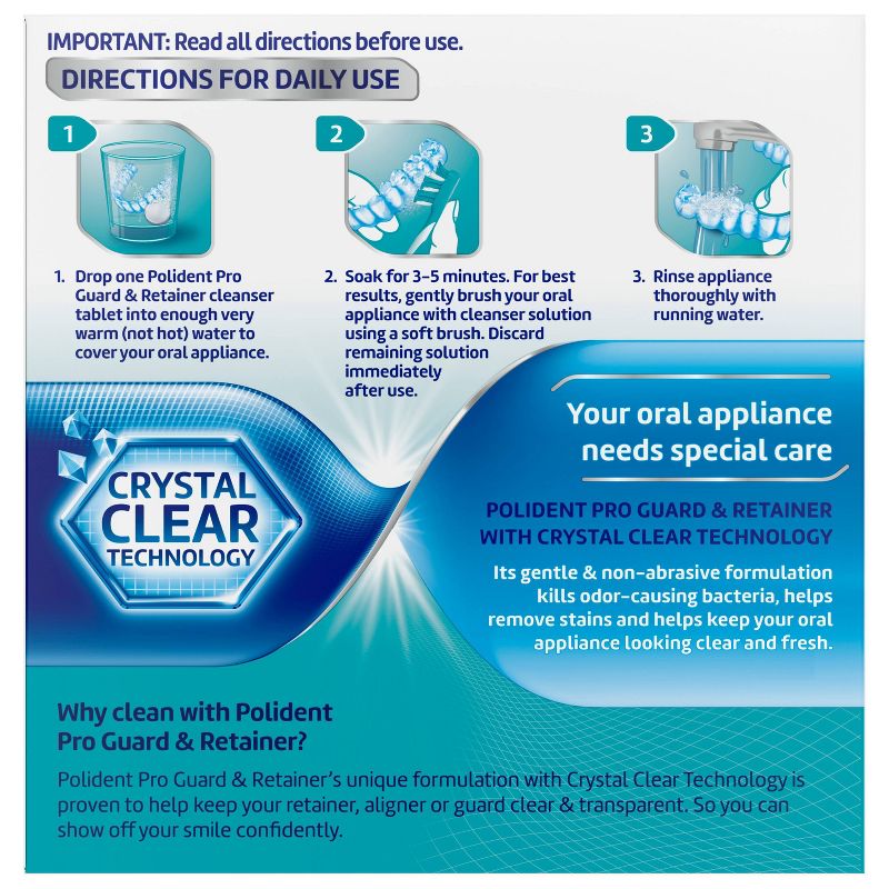 Polident ProGuard and Retainer Denture Cleaner - 3pk
