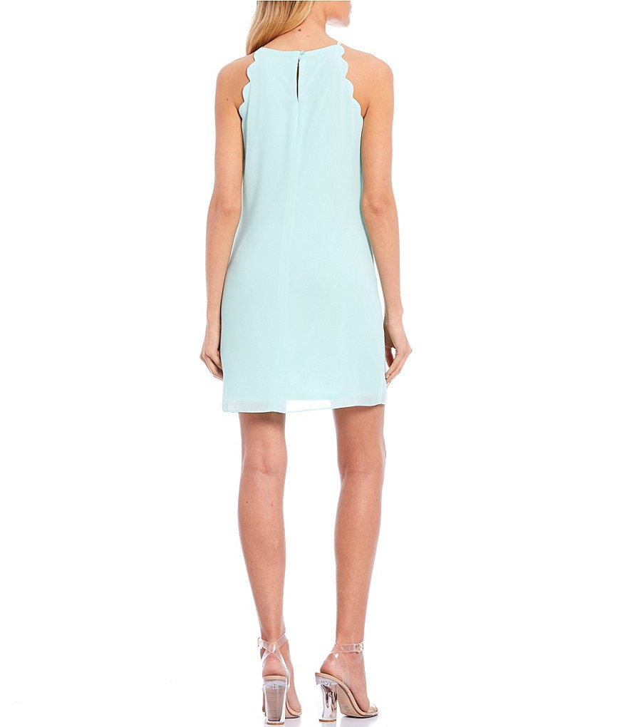 I.N. San Francisco Scalloped Shift Dress