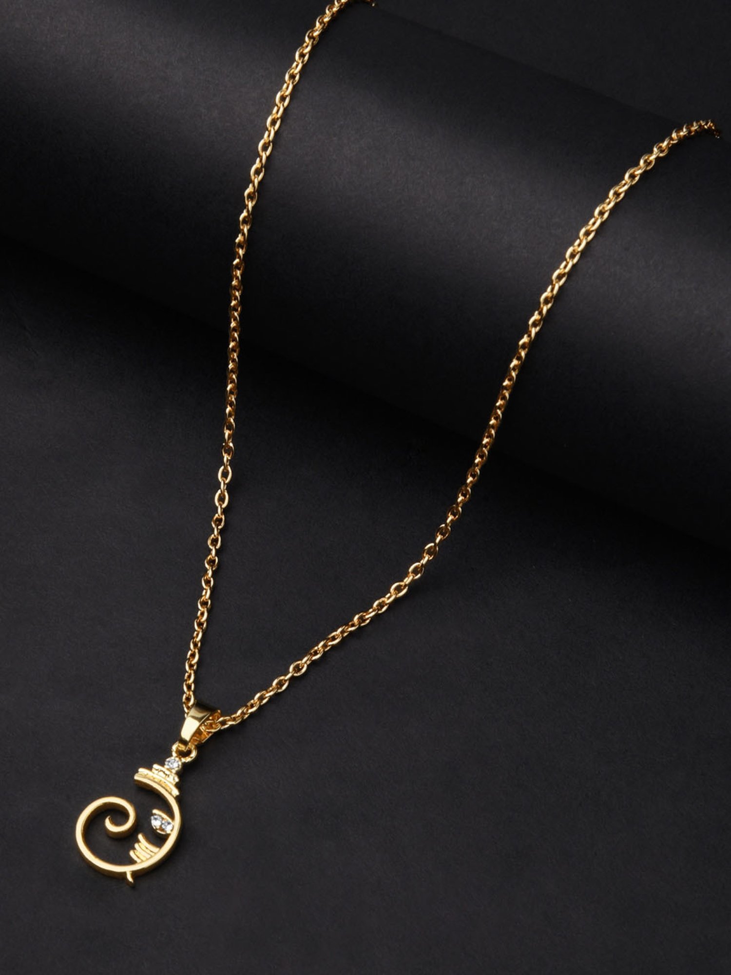 The Bro Code Gold-Plated Ganesh Pendant Necklace for Men