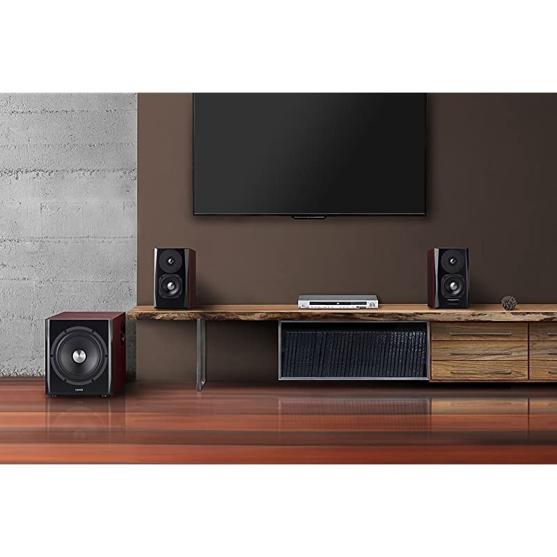 S350DB Bookshelf Speaker and Subwoofer 2.1 Speaker System Bluetooth v4.1 aptX Wireless Sound for Computer Rooms, Living Rooms and Dens