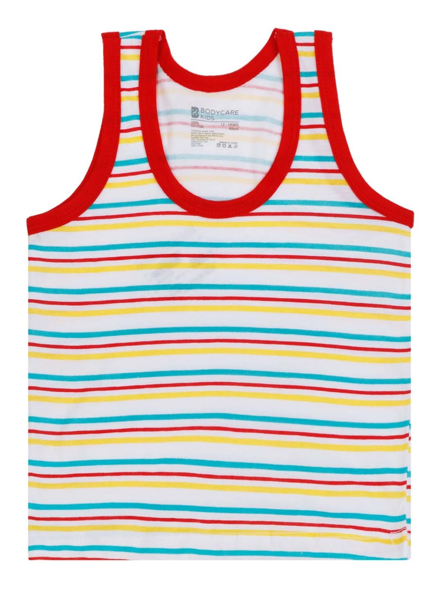 Bodycare Kids Multicolor Printed Vest (Pack of 3) - Assorted