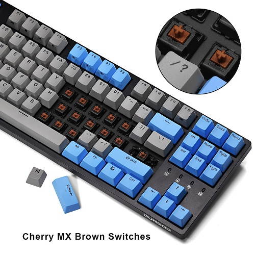 K320 Mechanical Keyboard 87-Key TKL PBT Doubleshot Keycap Cherry MX Brown Blue Red Silver Silent Red Switch US QWERTY-Layout