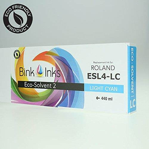 Bink Inks Replacement Light Cyan 440mL Eco-Sol MAX 2 Ink Cartridge for Roland Printers ESL4-4LC