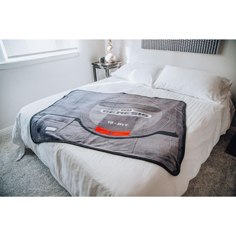 Just Funky Sega Genesis Fleece Throw Blanket | Cozy Lightweight Blanket | 45 x 60 Inches
